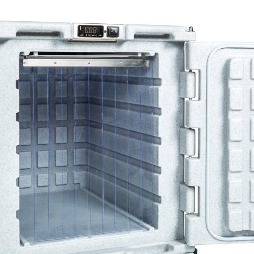 Contenitori refrigerati, tenda a strisce in plastica
